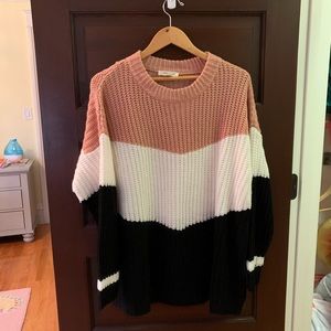 Color block sweater